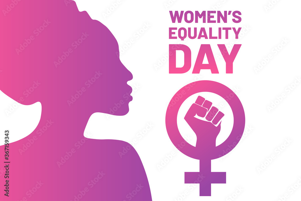 Women's Equality Day. August 26. Holiday concept. Template for background, banner, card, poster with text inscription. Vector EPS10 illustration.