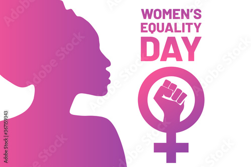 Women's Equality Day. August 26. Holiday concept. Template for background, banner, card, poster with text inscription. Vector EPS10 illustration.