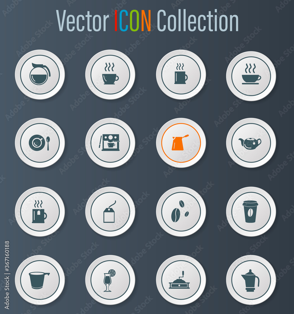 Cafe icon set Cafe icon set