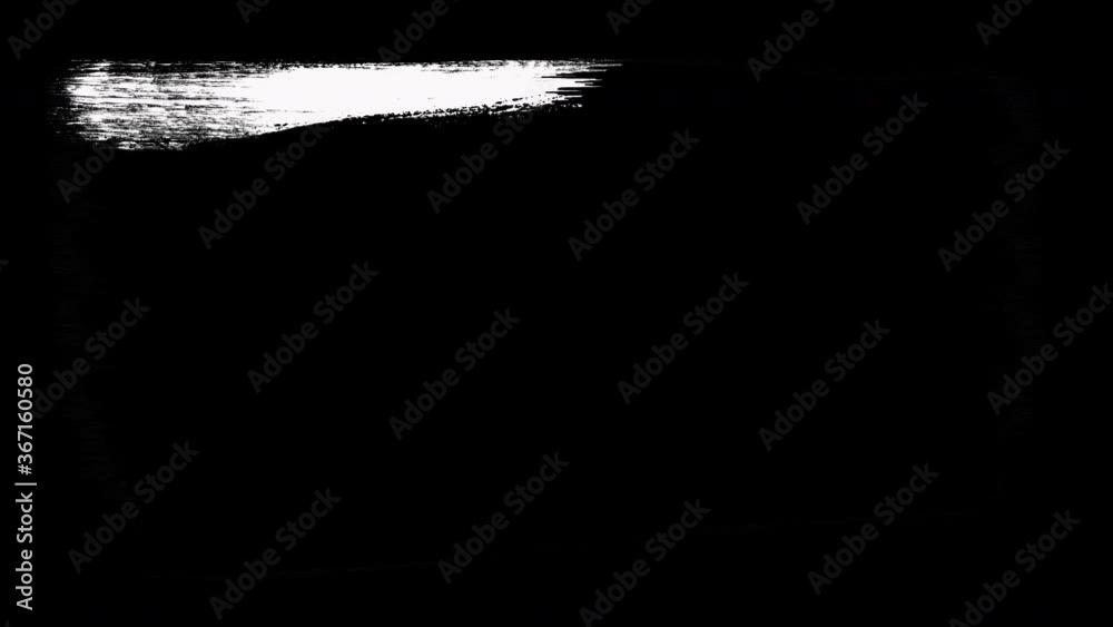 Frame - Paint Brush Strokes Transition Reveal with Luma Matte - Transparency. Transition Disappears in the Same Direction as Appearing. Perfect for Motion Graphic, Slide Show, Fade, Matte, Reveal.