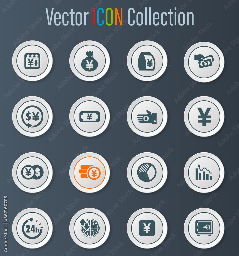 Currency exchange icons set Currency exchange icons set