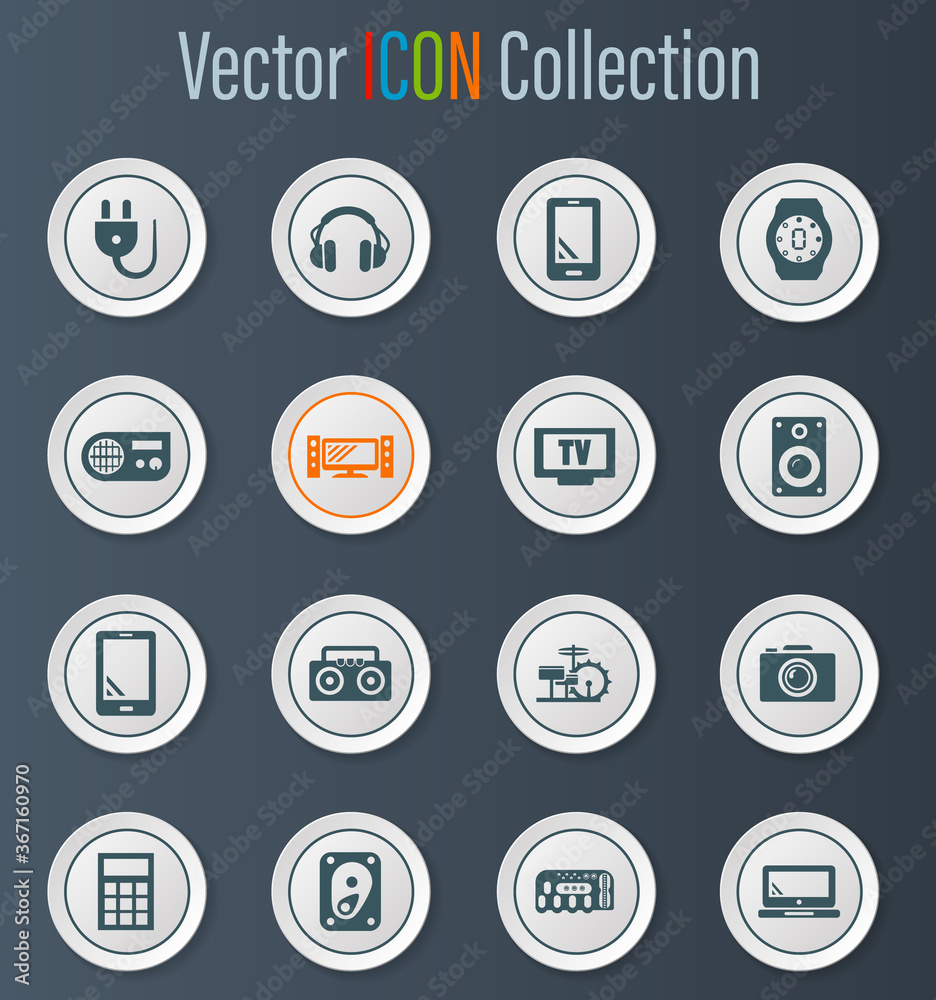 Devices icons set Devices icons set