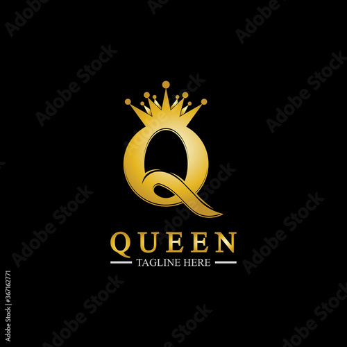 Letter Q Queen Logo Design Inspiration For Business And Company.