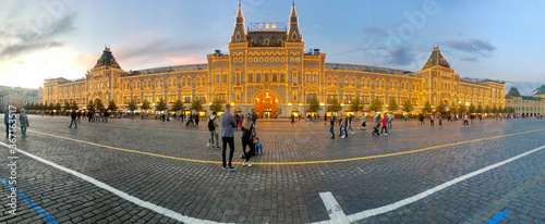 24/07/2020 Russia, Moscow, view of the gum store on red square in Moscow