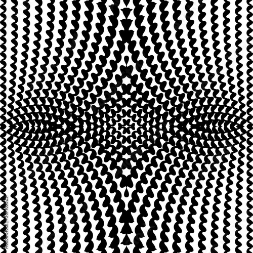 Vector geometric background with distortion effect