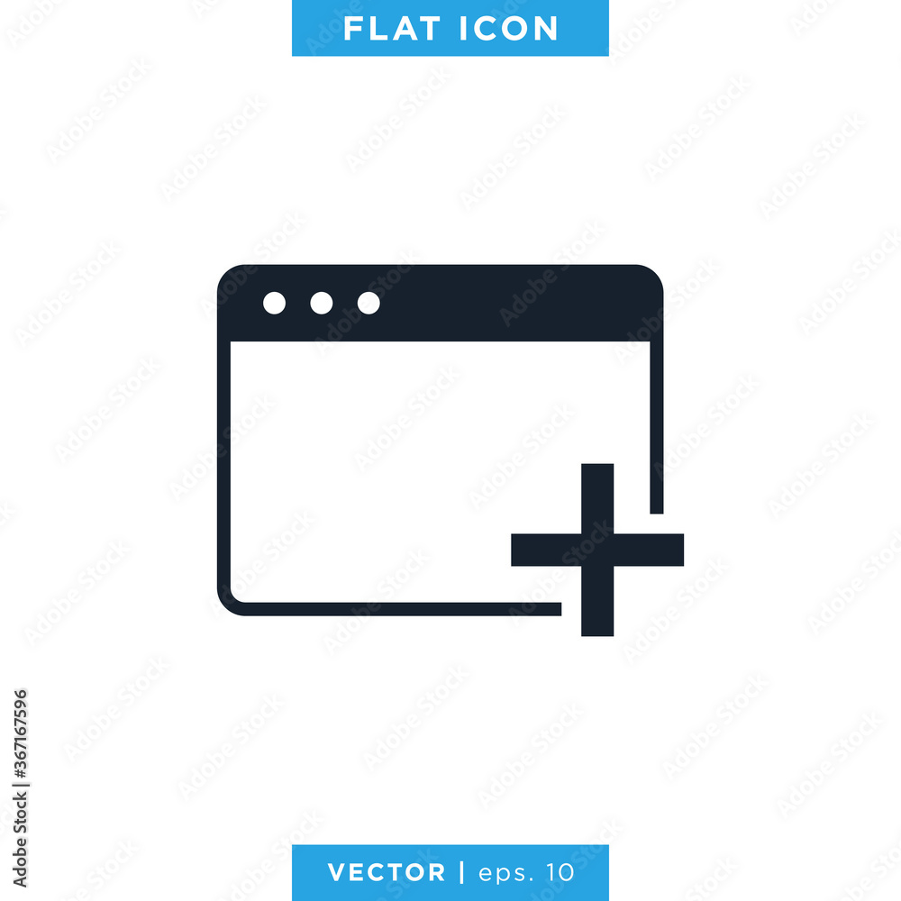 Fototapeta premium Browser Icon Vector Design Template