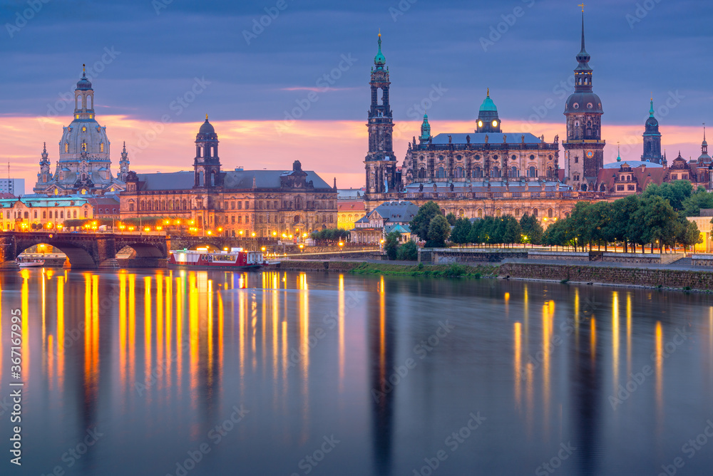 Dresden, Germany above the Elbe River