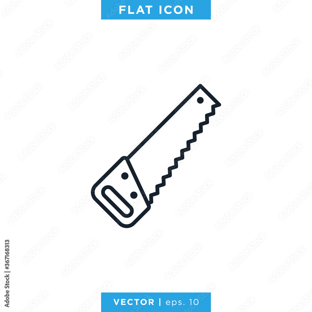 Hand Saw Icon Vector Design Template. Hand Saw Icon Vector Design Template.