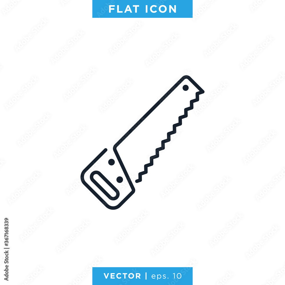 Hand Saw Icon Vector Design Template. Hand Saw Icon Vector Design Template.