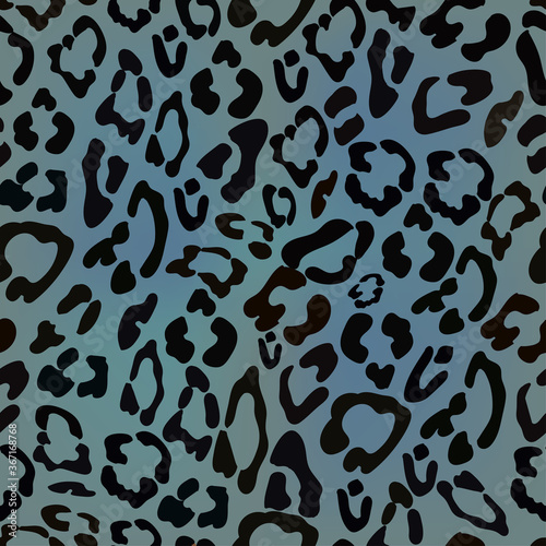 Vector Seamless pattern of leopard skin on brown background, Wild Animals pattern for textile or wall paper