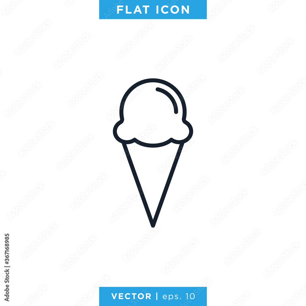 Ice Cream Icon Vector Design Template. Ice Cream Icon Vector Design Template.