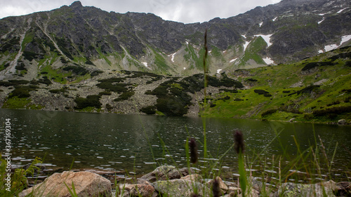 Fototapeta Naklejka Na Ścianę i Meble -  lake among the tatra mountains in europe beautiful view from the top of the mountain
