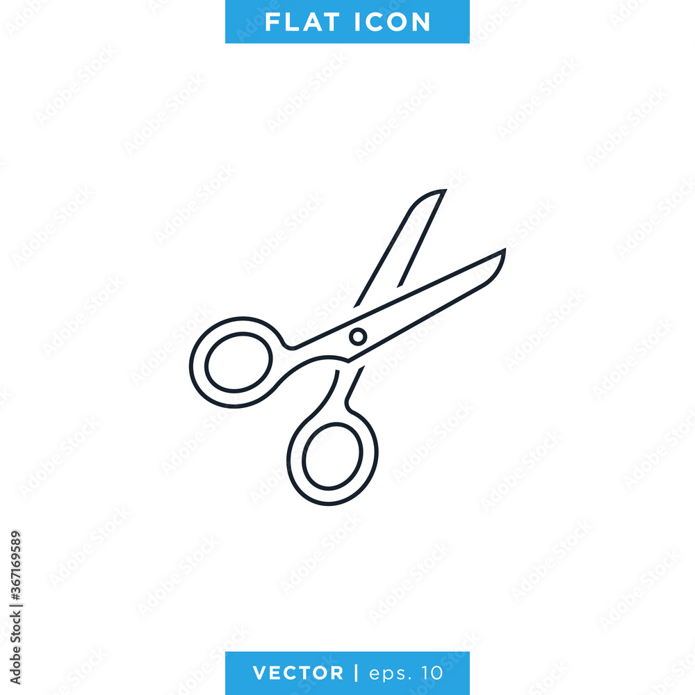 Scissors Icon Vector Design Template. Scissors Icon Vector Design Template.