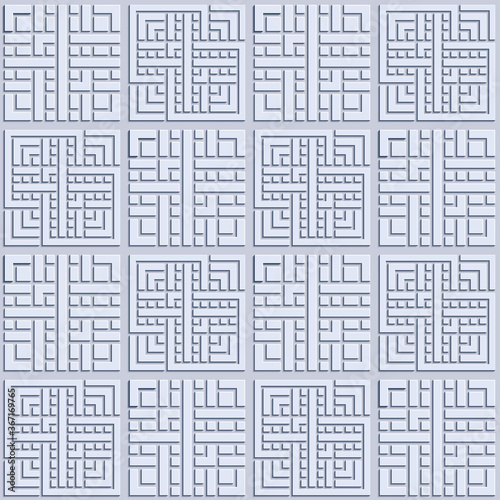 Vector paper cut geometric modern background.