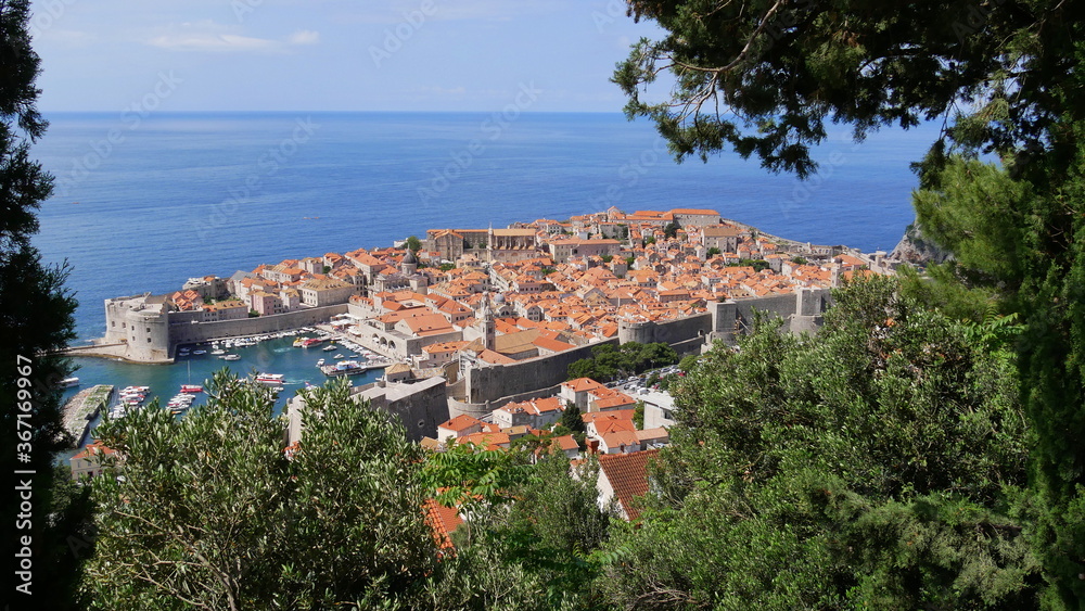 Blick auf die Dubrovniker Altstadt, Süddalmatien, Kroatien