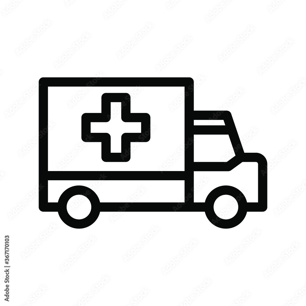 Ambulance outline icon on isolated background, Ambulance line icon, Ambulance sample vector illustration for logo, ui, web, apps, banner, poster, brochure, infographic, etc. Ambulance outline icon on isolated background, Ambulance line icon, Ambulance sample vector illustration for logo, ui, web, apps, banner, poster, brochure, infographic, etc.