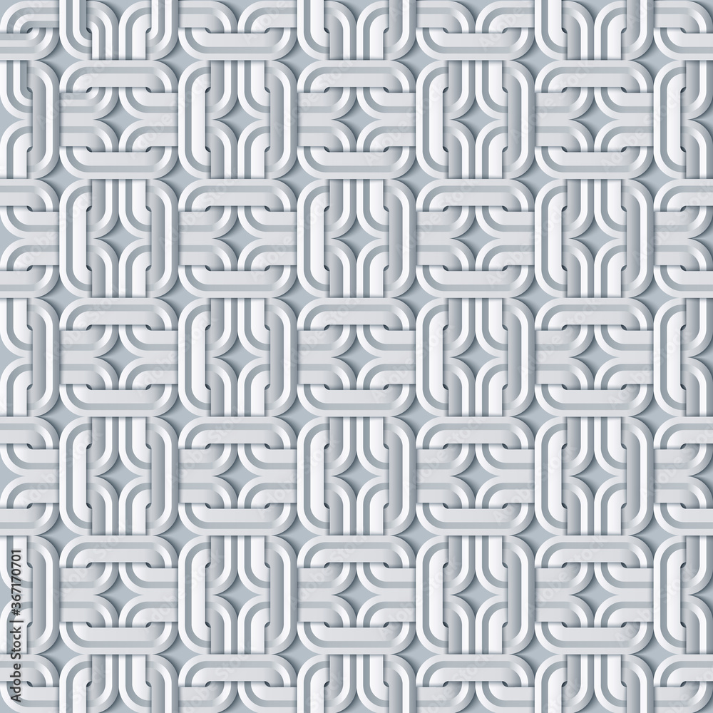 Vector paper cut geometric modern background.