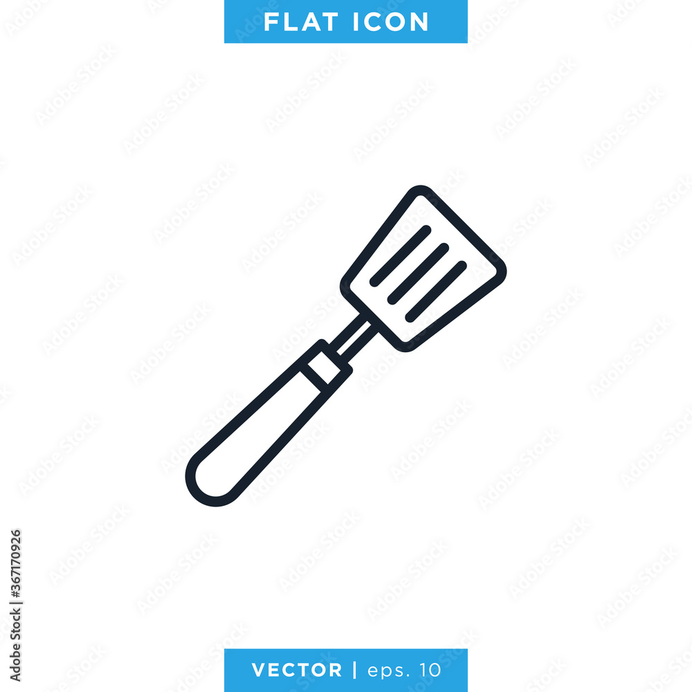 Spatula Icon Vector Design Template. Kitchenware Tool. Spatula Icon Vector Design Template. Kitchenware Tool.