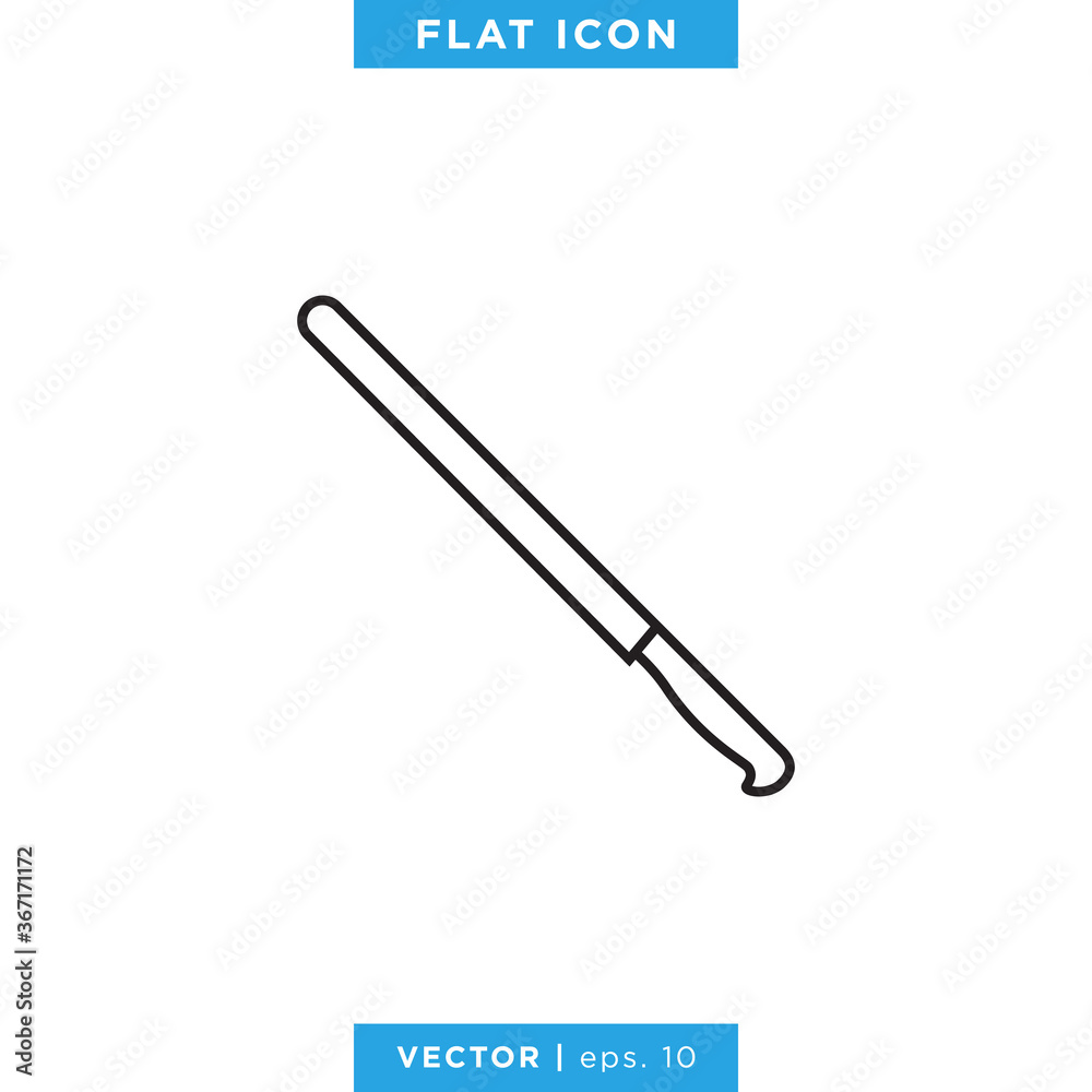 Kitchen Knife Icon Vector Design Template. Editable Stroke. Kitchen Knife Icon Vector Design Template. Editable Stroke.