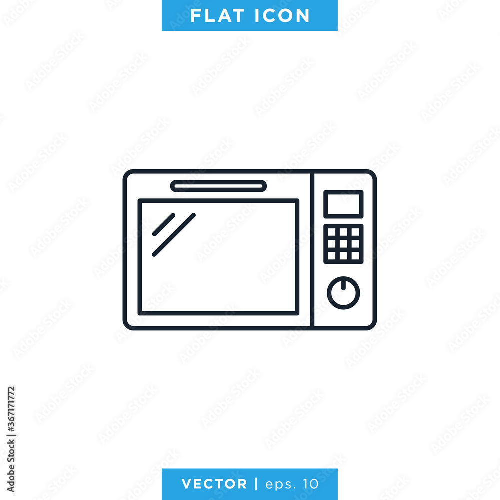 Microwave Icon Vector Design Template