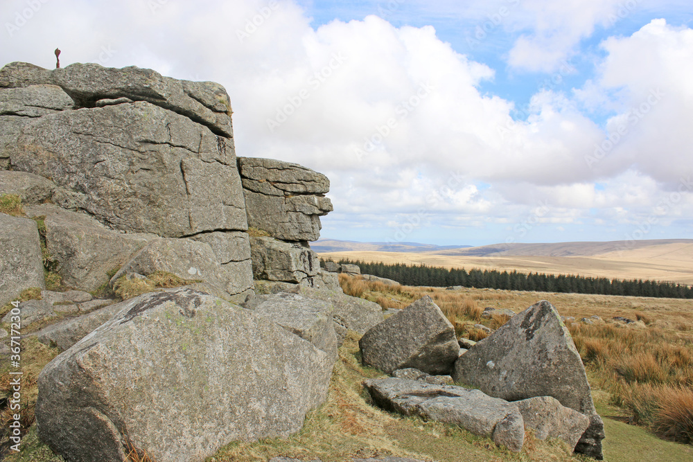 Granite tor on Dartmoor, Devon
