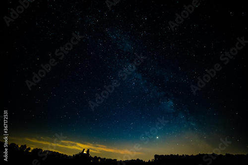 Milchstraße am Himmel bei Nacht in guter Auflösung. Geeignet für Himmel Austausch oder Hintergrund. Über Sternwarte Melle in NRW