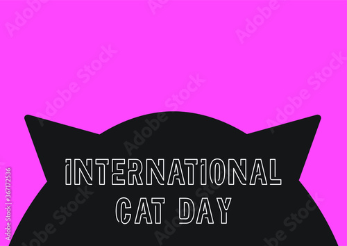 International cat day vector illustration