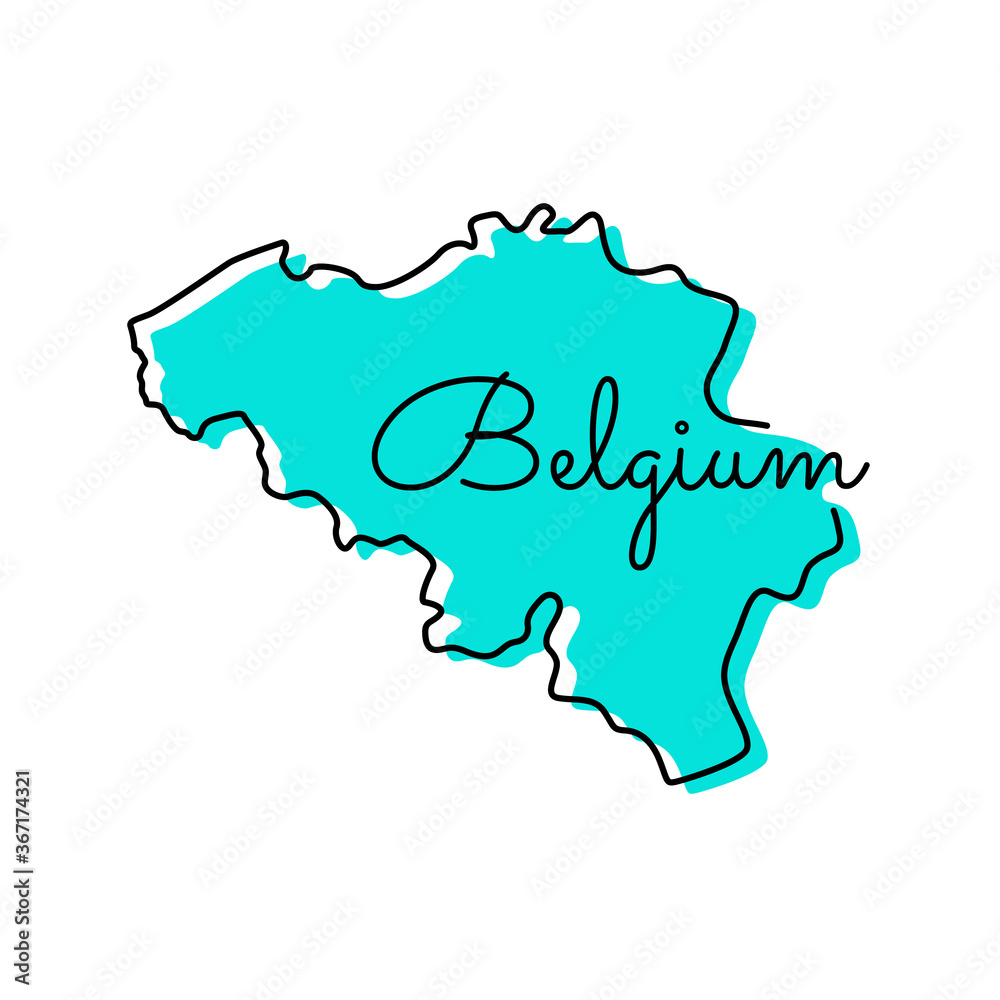 Map of Belgium Vector Design Template.