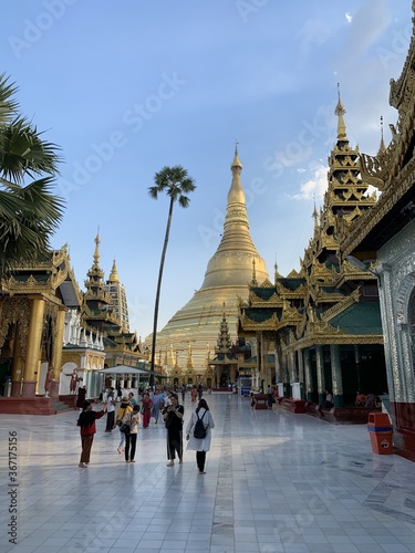 Pagode Shwedagon à Yangon, Myanmar 