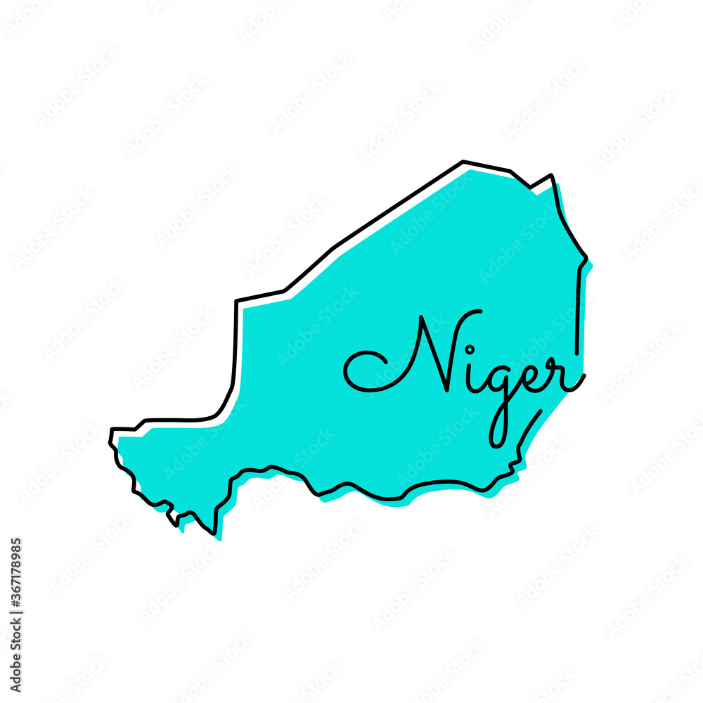 Obraz premium Map of Niger Vector Design Template.
