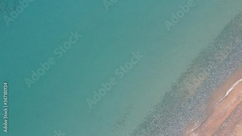 Sunrise at the beach - Aerial footage - Crete, Greece photo