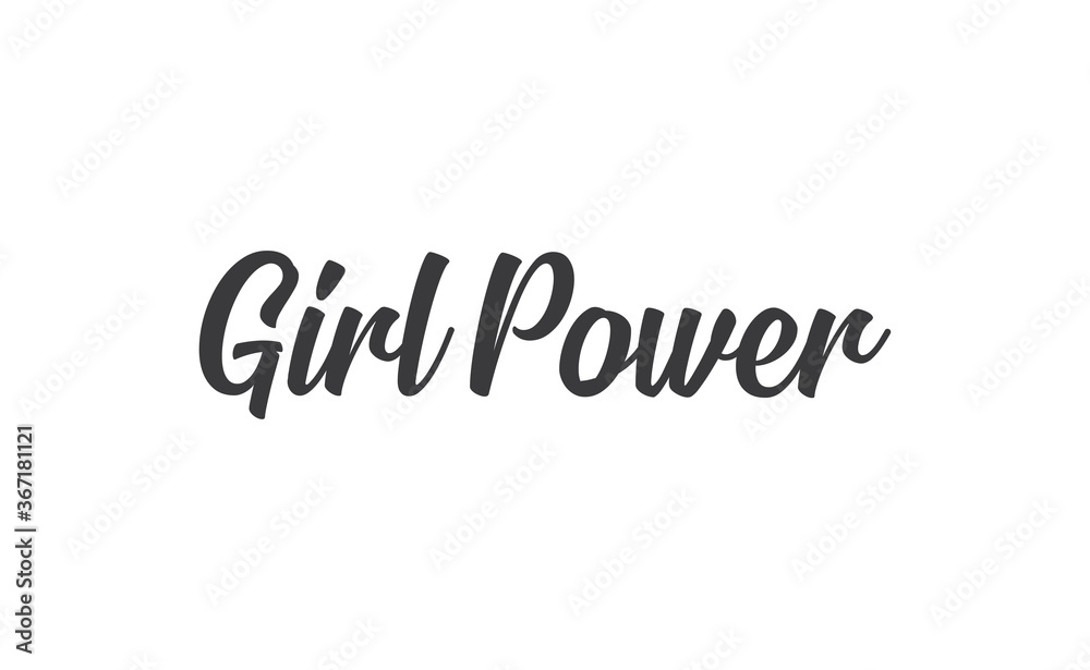 Girl power quote feminist lettering. Calligraphy inspiration graphic design typography element. Hand written card. Simple vector Female sign. Girl power quote feminist lettering. Calligraphy inspiration graphic design typography element. Hand written card. Simple vector Female sign.