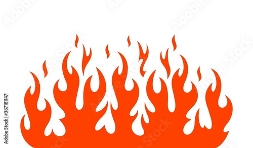 Fire flame logo. Isolated fire flame on white background