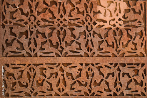 Background of beautiful historical architecture on wall