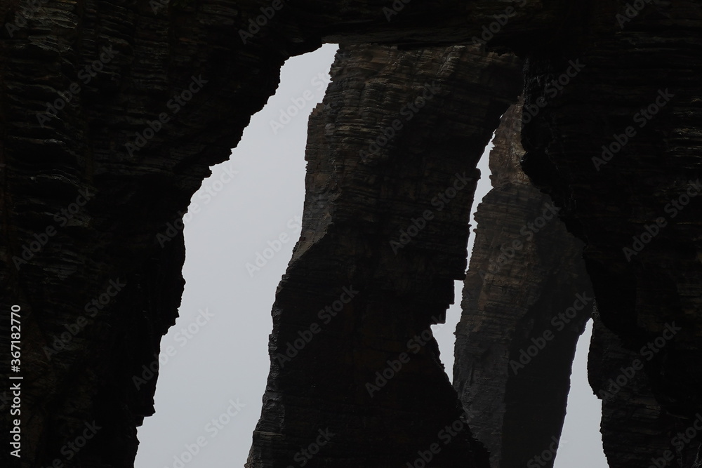 Beautiful Beach of the Cathedrals in Galicia. Lugo. Spain Beautiful Beach of the Cathedrals in Galicia. Lugo. Spain