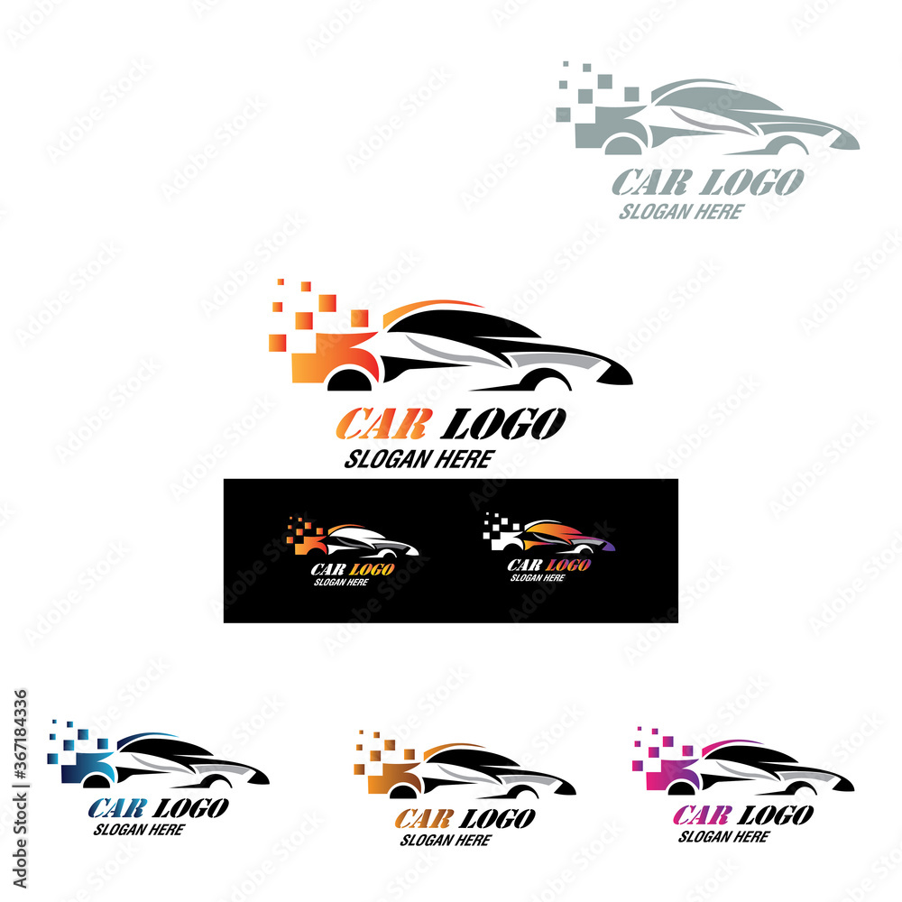 Obraz premium Sports Car Logo Color illustration of a design template vector