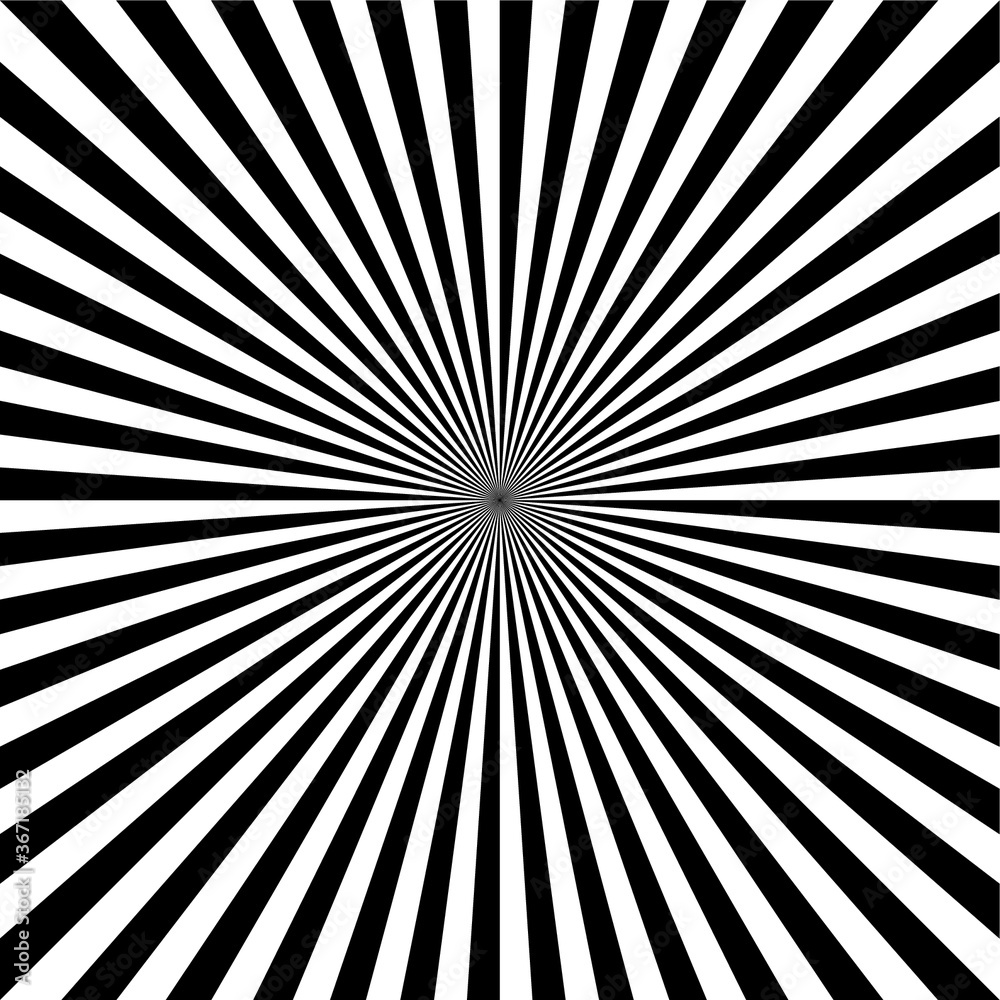 Optical illusion, black and white design, vector Optical illusion, black and white design, vector