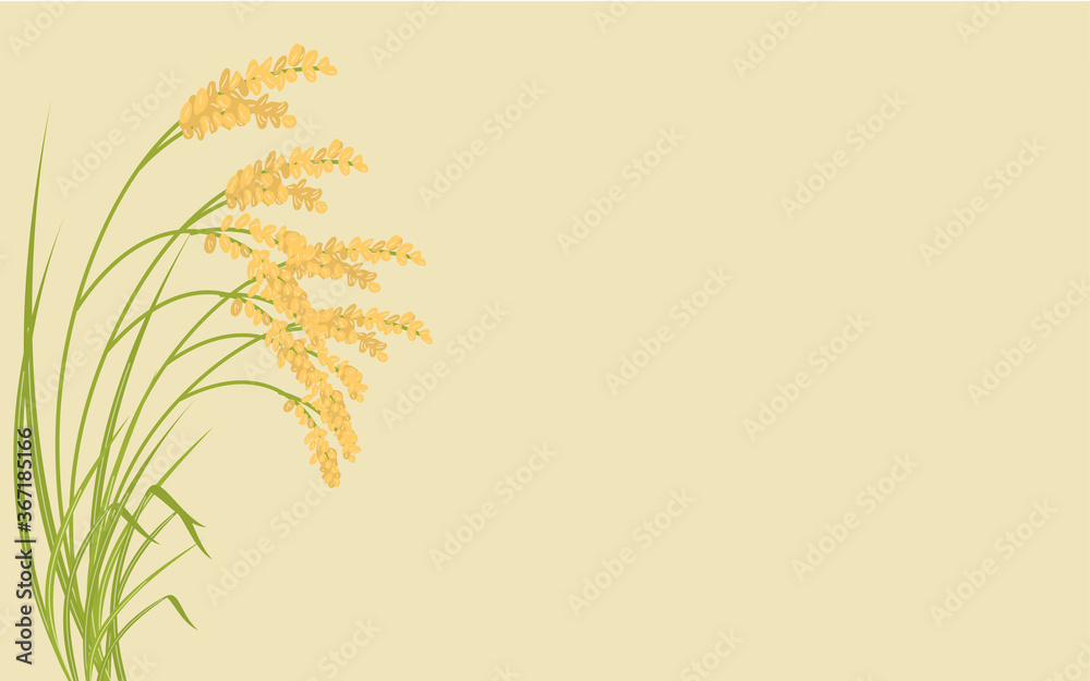 実った稲穂 秋の収穫のイメージ Stock Vector Adobe Stock