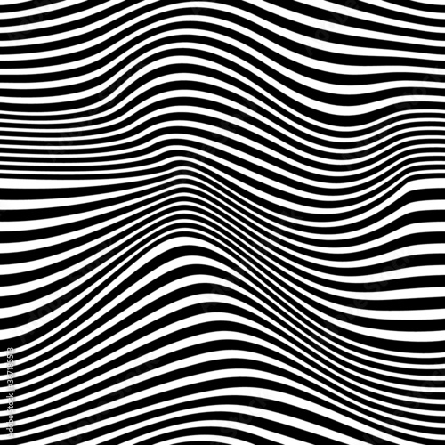 Optical illusion, black and white design, vector © Lina_Lisichka