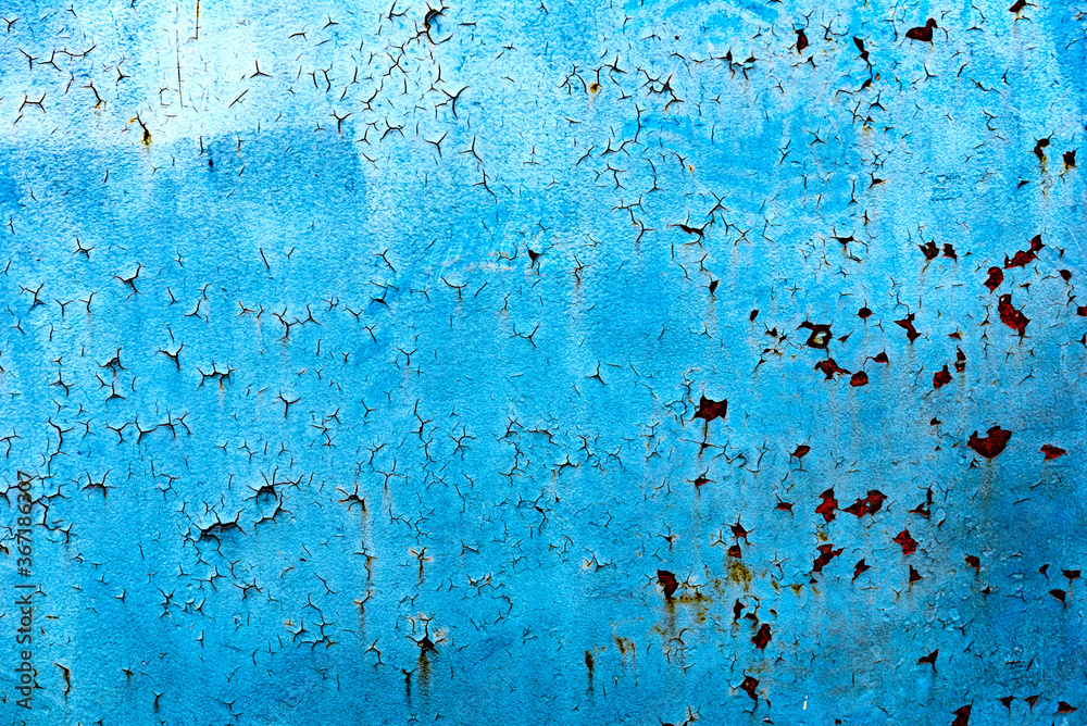 Blue metal floor plate texture and background seamless