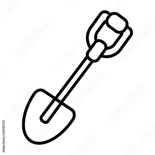 shovel gardening tool line style icon