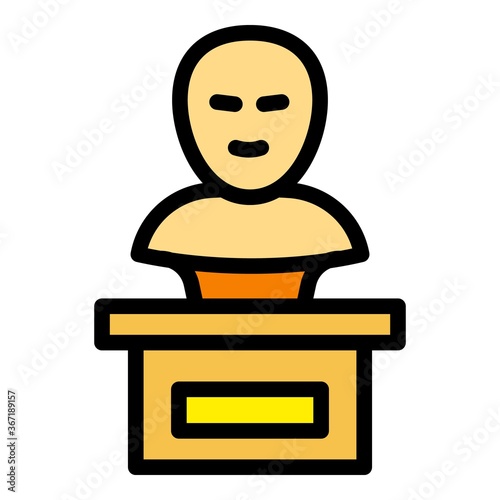 Ancient bust icon. Outline ancient bust vector icon for web design isolated on white background