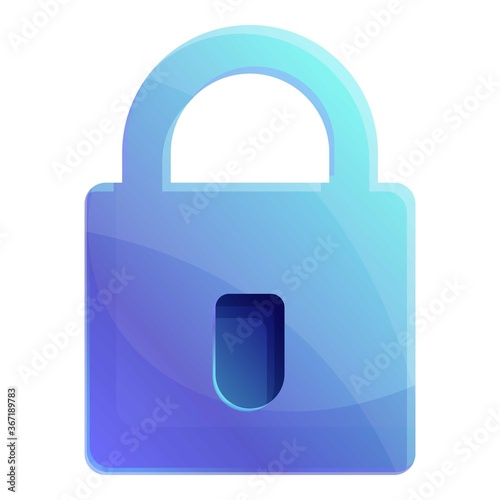 Secured personal data icon. Cartoon of secured personal data vector icon for web design isolated on white background