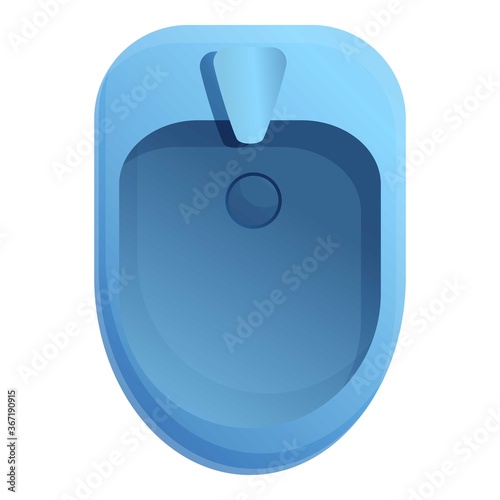 Top view bidet icon. Cartoon of top view bidet vector icon for web design isolated on white background