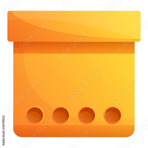 Carton document box icon. Cartoon of carton document box vector icon for web design isolated on white background