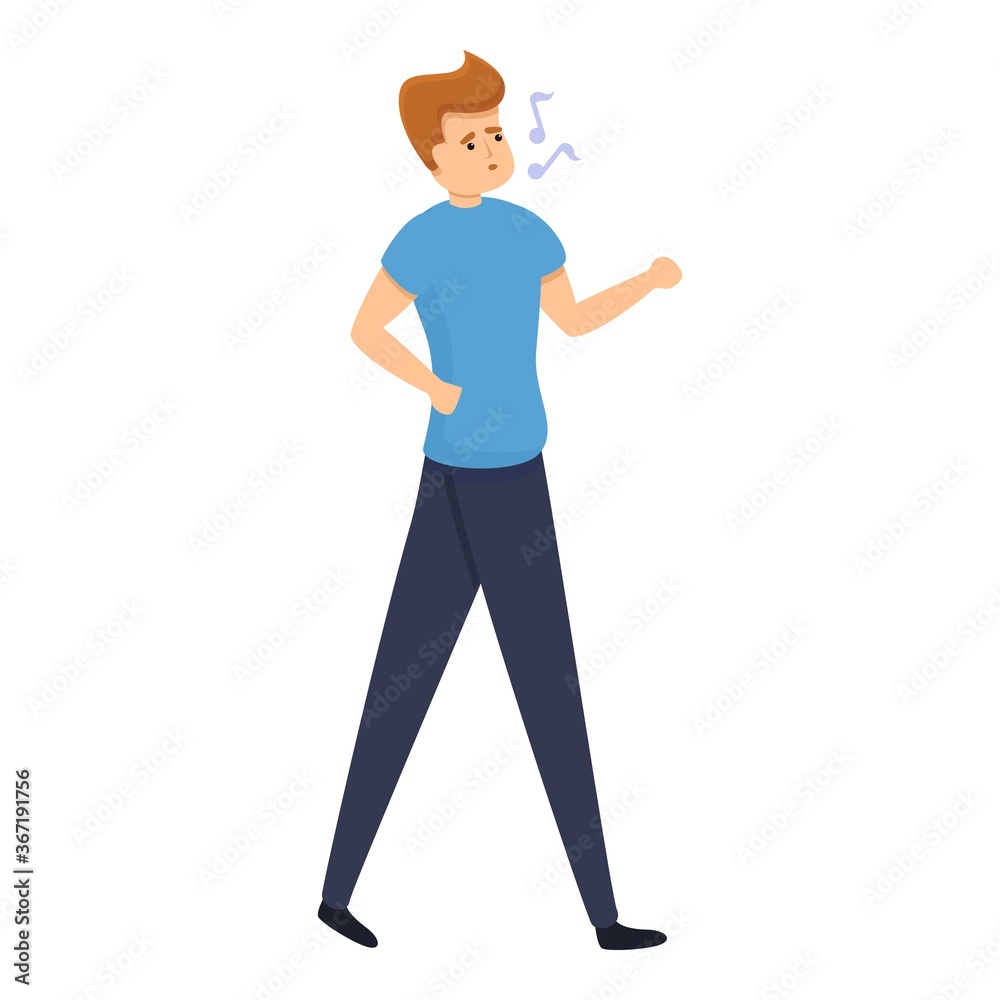 Singing habit icon. Cartoon of singing habit vector icon for web design isolated on white background Singing habit icon. Cartoon of singing habit vector icon for web design isolated on white background
