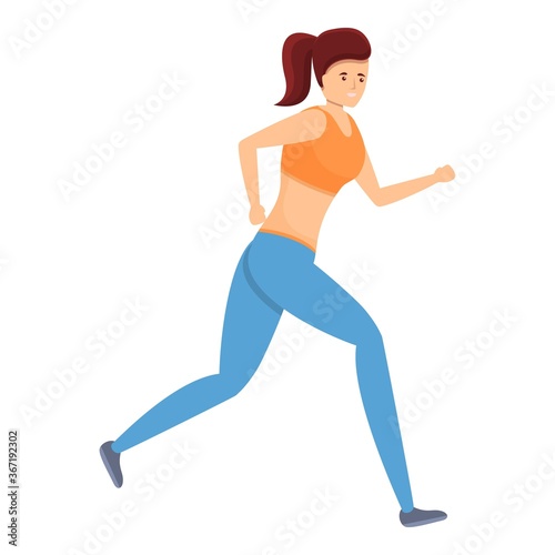 Fototapeta Naklejka Na Ścianę i Meble -  Habit fitness running icon. Cartoon of habit fitness running vector icon for web design isolated on white background