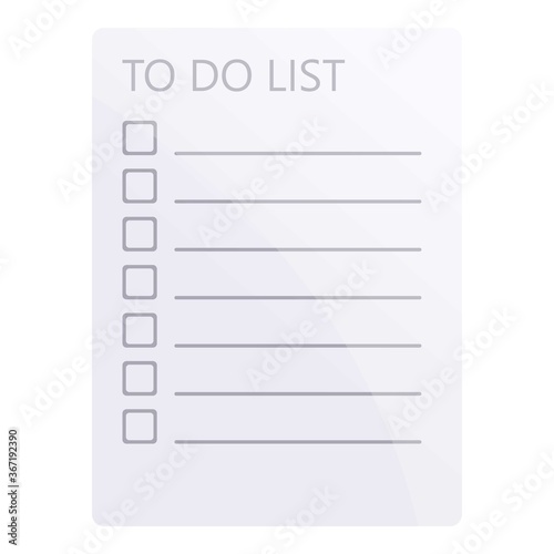 To do list icon. Cartoon of to do list vector icon for web design isolated on white background
