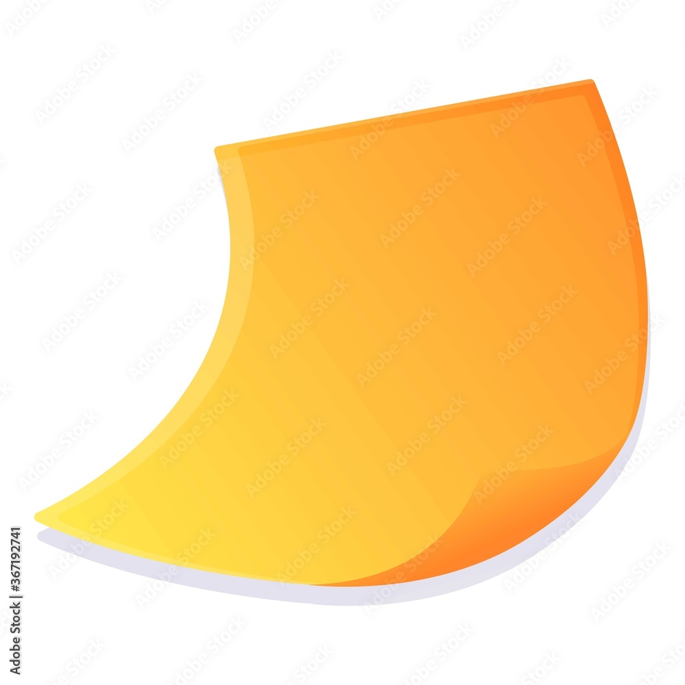 School paper stick icon. Cartoon of school paper stick vector icon for web design isolated on white background