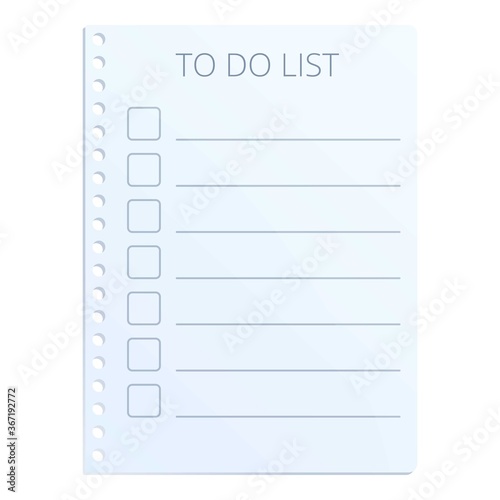 Business to do list icon. Cartoon of business to do list vector icon for web design isolated on white background